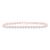 4 3/8CTW-DIA NK LADIES FLOWER BRACELET (7 INCH)
